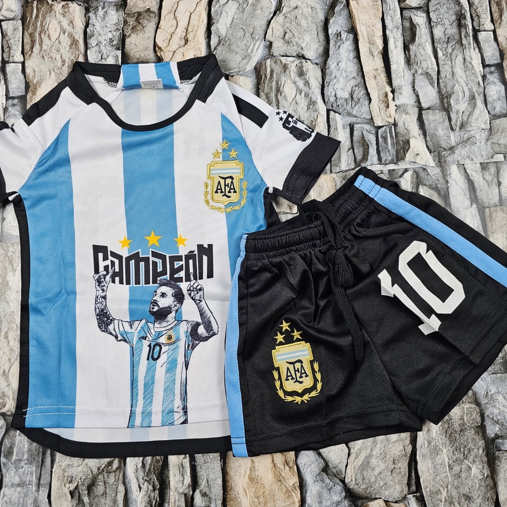 Argentina Kids Soccer Jersey Kit Youth/Argentina  jersey/ Jersey and Sho…
